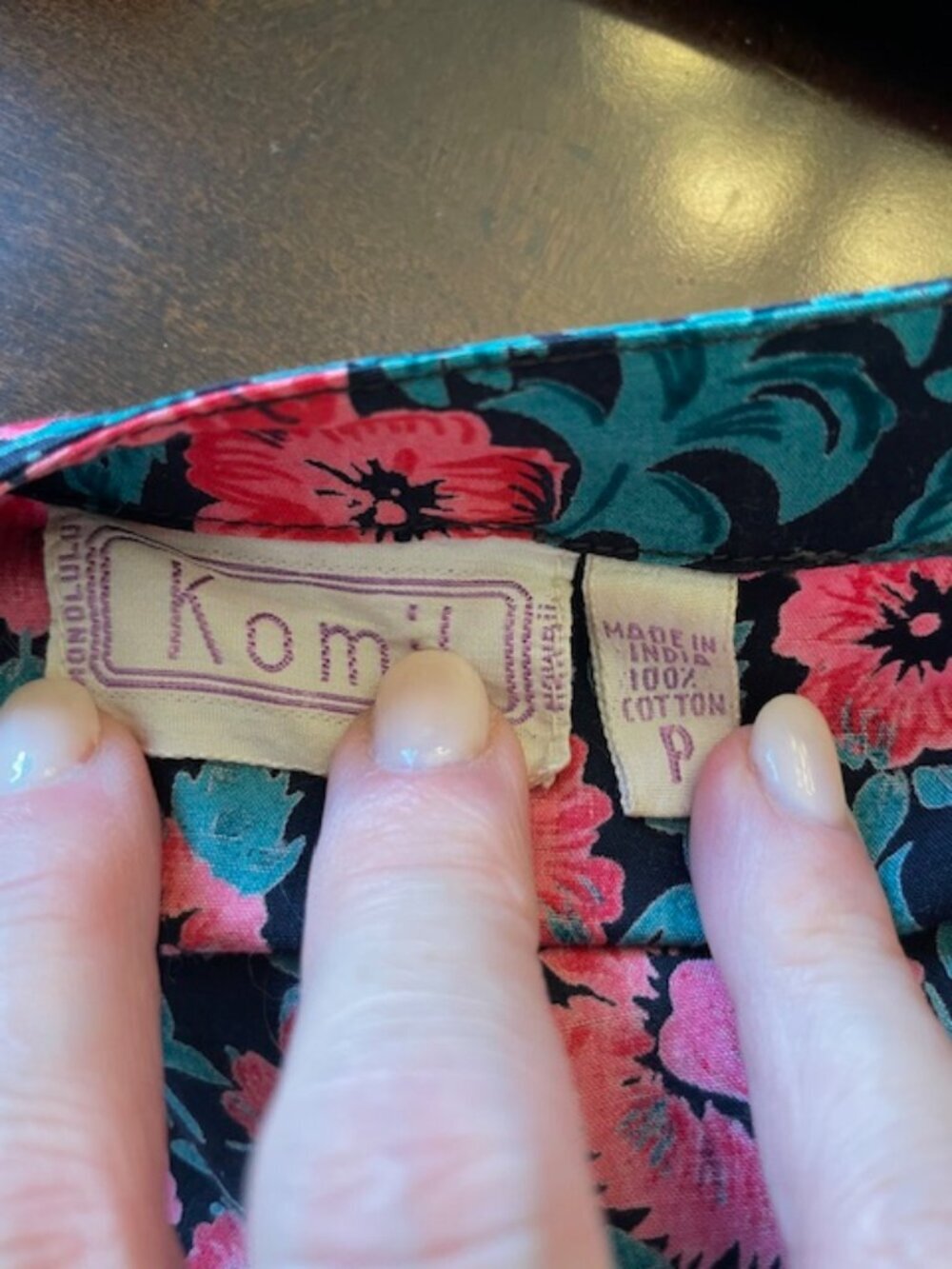 Komil Honolulu Vintage Cottagcore Floral Drop Waist Midi Dress Button Front Sm - Picture 9 of 10